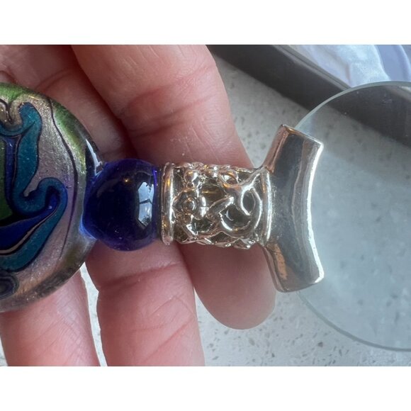 Blown Glass Handle Magnifier Padded Box Pier One - Picture 5 of 10